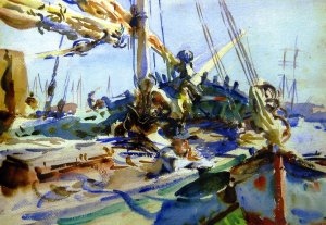 The Deck, Venice by John Singer Sargent Oil Painting