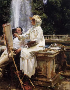 The Fountain, Villa Torlonia, Frascati, Italy by John Singer Sargent Oil Painting