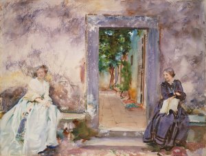 The Garden Wall by John Singer Sargent Oil Painting