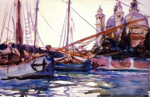 The Giudecca, Venice also known as Santa Maria della Salute, Venice by John Singer Sargent Oil Painting