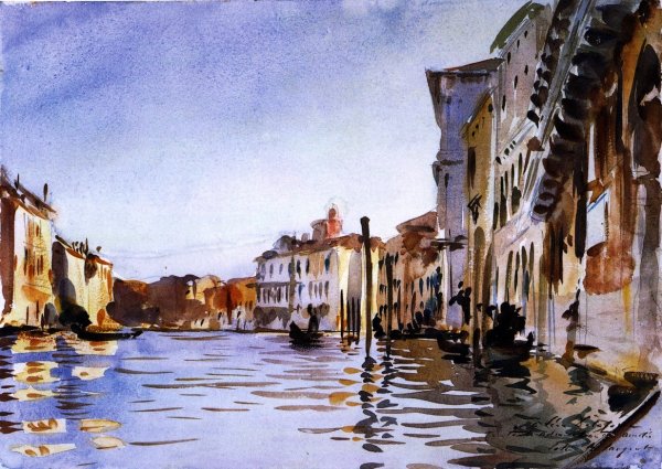 The Grand Canal, Venice II by John Singer Sargent - Hand-Painted Oil Painting Reproduction