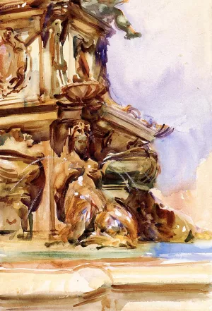 The Great Fountain of Bologna by John Singer Sargent - Oil Painting Reproduction