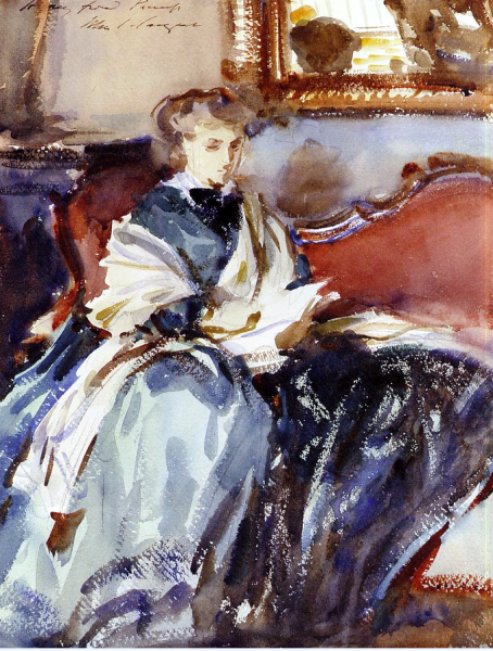 The Green Dress by John Singer Sargent - Hand-Painted Oil Painting Reproduction
