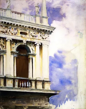 The Library, Venice by John Singer Sargent Oil Painting