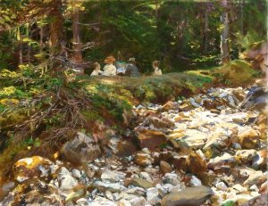 The Master and His Pupils by John Singer Sargent Oil Painting