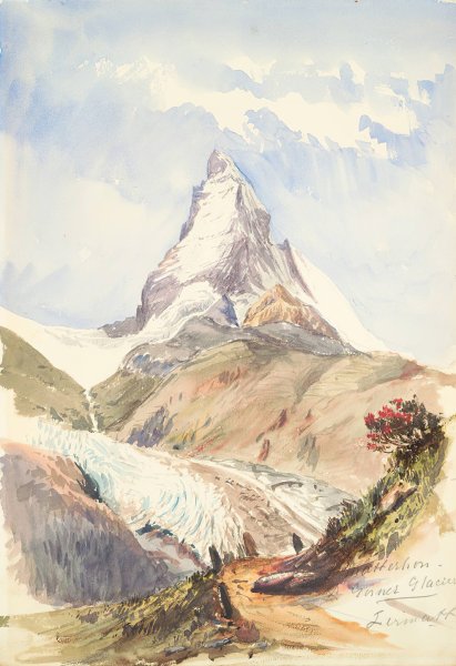 The Matterhorn  by John Singer Sargent - Hand-Painted Oil Painting Reproduction