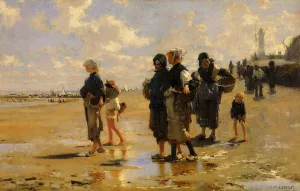 The Oyster Gatherers of Cancale painting by John Singer Sargent