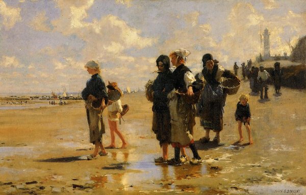 Main Product Photo of The Oyster Gatherers of Cancale Painting by John Singer Sargent