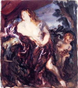 The Penitent Magdalene after Van Dyck