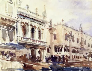 The Piazzetta and the Doge's Palace by John Singer Sargent - Oil Painting Reproduction
