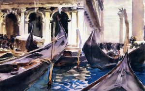 The Piazzetta, Venice II by John Singer Sargent Oil Painting
