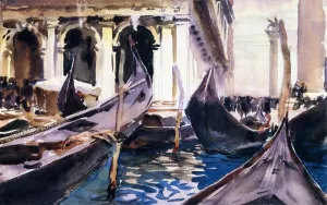 The Piazzetta, Venice II by John Singer Sargent Oil Painting