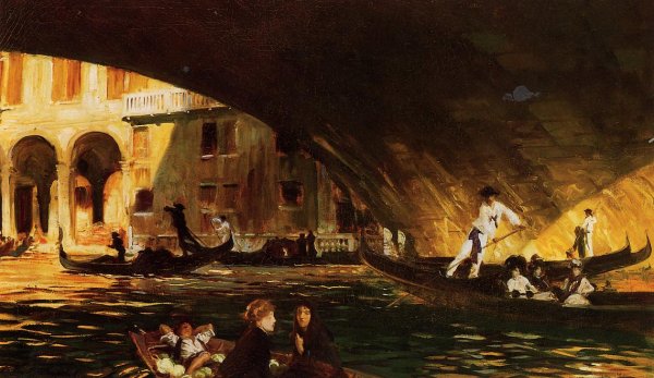 The Rialto by John Singer Sargent - Hand-Painted Oil Painting Reproduction