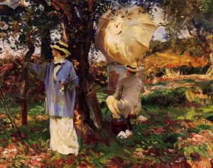 The Sketchers by John Singer Sargent - Oil Painting Reproduction