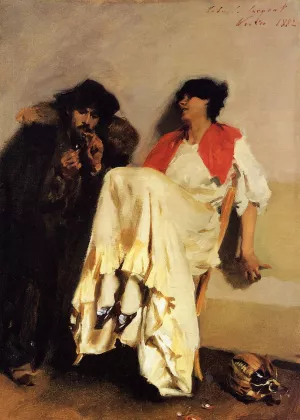 The Sulphur Match by John Singer Sargent - Oil Painting Reproduction