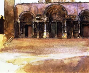 The West Portals of Saint-Gilles-du-Gard by John Singer Sargent Oil Painting