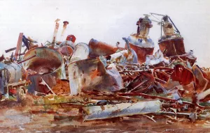The Wrecked Sugar Refinery by John Singer Sargent Oil Painting