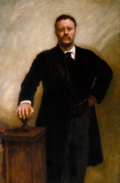 Theodore Roosevelt by John Singer Sargent - Hand-Painted Oil Painting Reproduction