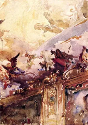Tiepolo Ceiling, Milan by John Singer Sargent - Oil Painting Reproduction