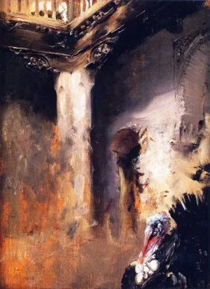 Turkey in a Courtyard by John Singer Sargent Oil Painting