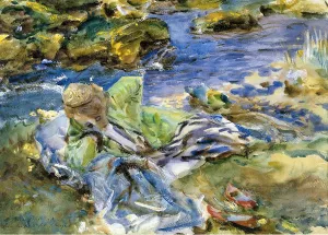 Turkish Woman by a Stream by John Singer Sargent Oil Painting