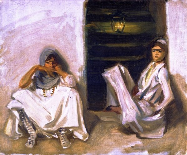 Two Arab Women by John Singer Sargent - Hand-Painted Oil Painting Reproduction