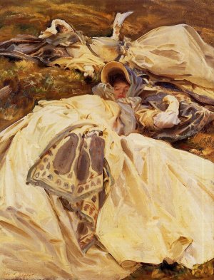 Two Girls in White Dresses by John Singer Sargent Oil Painting