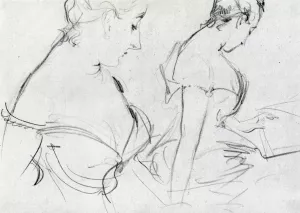 Two Studies for Madame X by John Singer Sargent Oil Painting