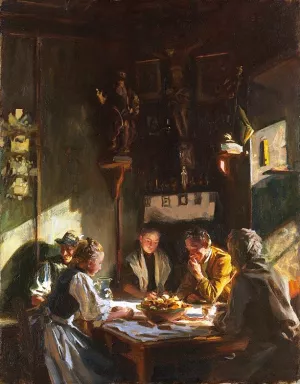 Tyrolese Interior by John Singer Sargent - Oil Painting Reproduction