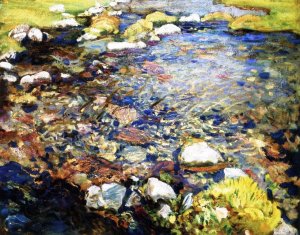 Val d'Aosta: A Stream over Rocks by John Singer Sargent Oil Painting