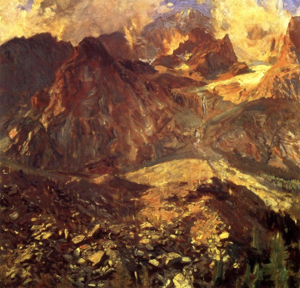 Val d'Aosta by John Singer Sargent - Hand-Painted Oil Painting Reproduction