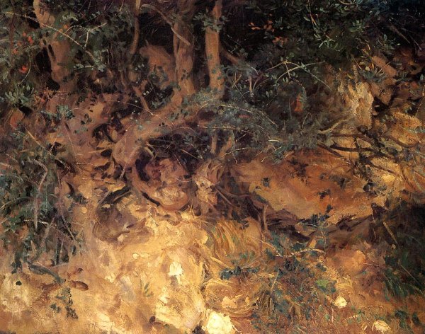 Valdemosa, Majorca: Thistles and Herbage on a Hillside by John Singer Sargent - Hand-Painted Oil Painting Reproduction