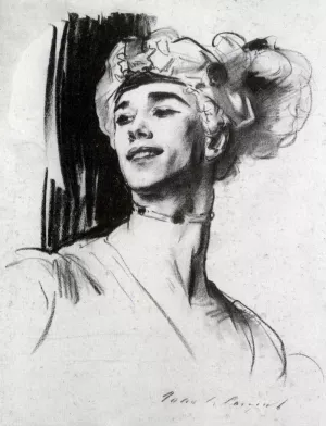 Vaslav Nijinsky in Le Pavillon d'Armide by John Singer Sargent - Oil Painting Reproduction