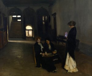 Venetian Bead Stringers by John Singer Sargent Oil Painting