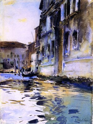 Venetian Canal, Palazzo Contarini degli Scrigni e Corfu by John Singer Sargent Oil Painting