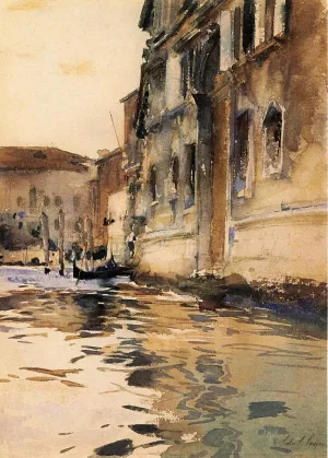 Venetian Canal, Palazzo Corner by John Singer Sargent - Oil Painting Reproduction