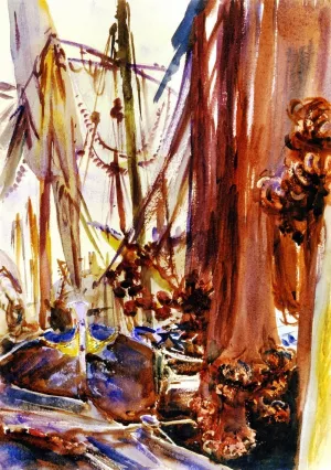 Venetian Fishing Boats by John Singer Sargent Oil Painting