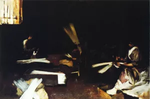 Venetian Glass Workers by John Singer Sargent - Oil Painting Reproduction