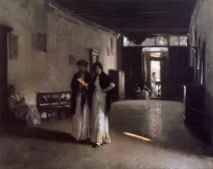 Venetian Interior by John Singer Sargent - Oil Painting Reproduction