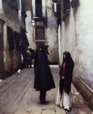 Venetian Street by John Singer Sargent - Oil Painting Reproduction
