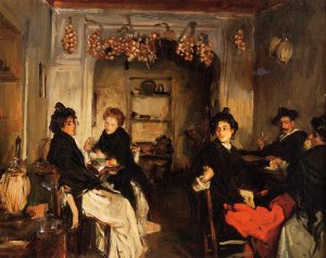 Venetian Wineshop by John Singer Sargent Oil Painting