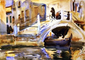 Venice: Bridge with Figures