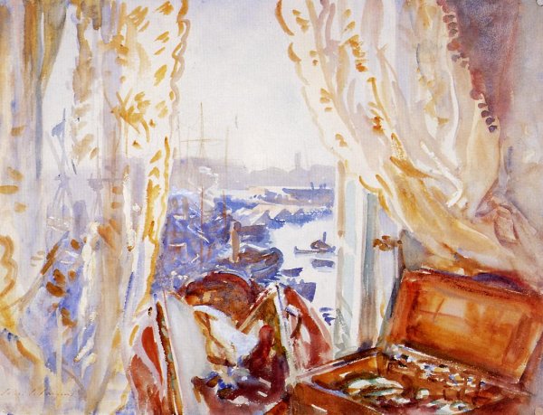 Main Product Photo of View from a Window, Genoa Painting by John Singer Sargent