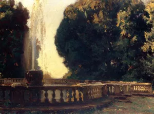 Villa Torlonia: Fountain 2 by John Singer Sargent Oil Painting