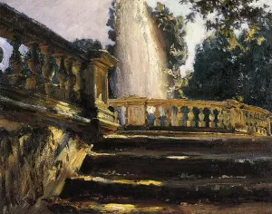 Villa Torlonia Fountain by John Singer Sargent - Oil Painting Reproduction