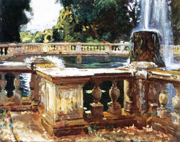 Main Product Photo of Villa Torlonia, Fountain Painting by John Singer Sargent