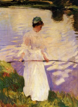 Violet Fishing by John Singer Sargent - Oil Painting Reproduction