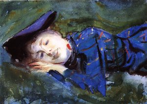 Violet Resting on the Grass Oil painting by John Singer Sargent