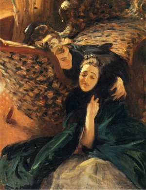 Violet Sargent and Flora Priestley by John Singer Sargent Oil Painting