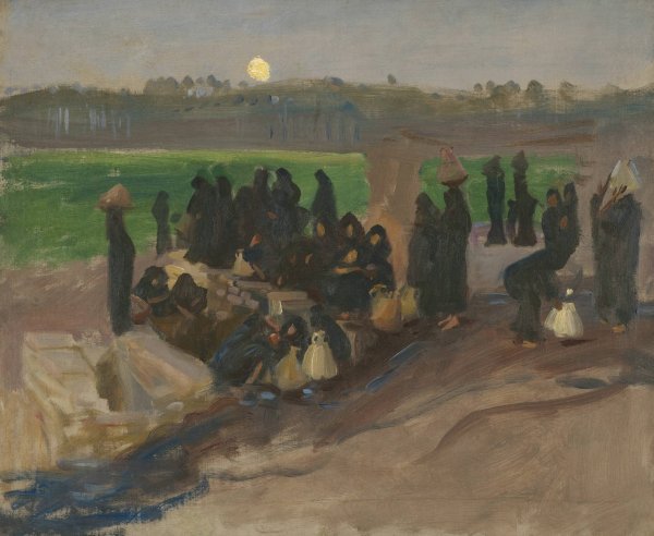Water Carriers on the Nile  by John Singer Sargent - Hand-Painted Oil Painting Reproduction